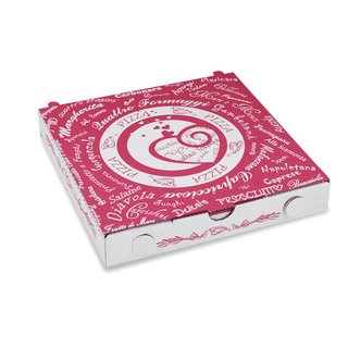 100 Pizzakarton aus Mikrowellpappe 24 x 24 x 3 cm